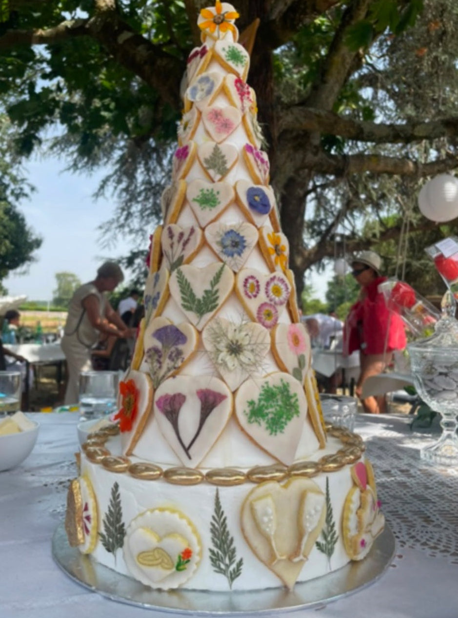 PYRAMIDE SABLES EN FLEURS PRESSEES