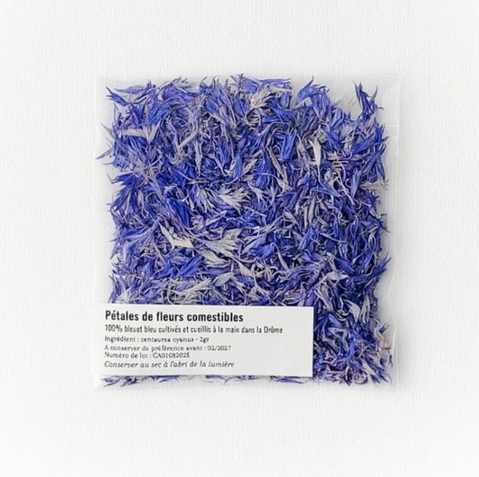 PETALES BLEUET BLEU COMESTIBLES | Décoration culinaire