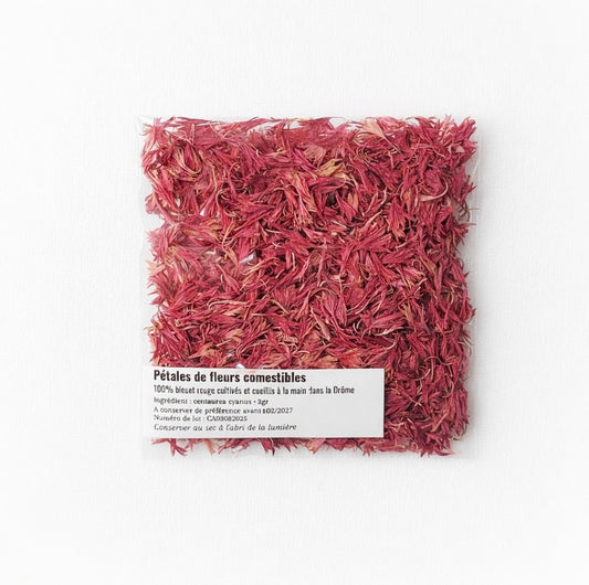 PETALES BLEUET ROUGE COMESTIBLES | Décoration culinaire